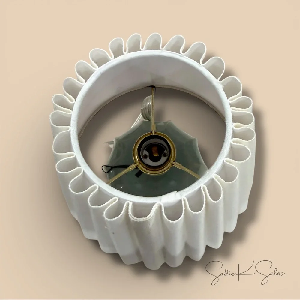 Ceramic Lamp with Scallop Shade Blue/Ivory - Hearth & Hand Magnolia